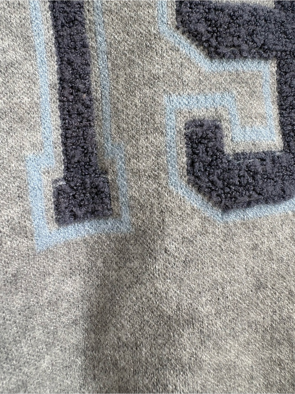 Altar’d State 1989 Cropped Sweater Gray Varsity Pullover Small Soft Cozy Preppy - Picture 8 of 10